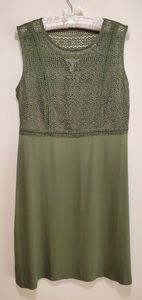 Bravissimo olive green sleeveless dress size 14 curvy/really curvy